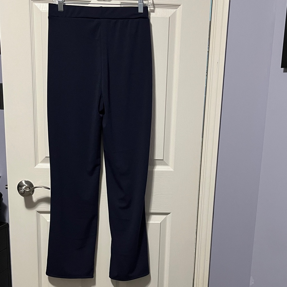 New Women's Trousers Navy Blue Stretch Flared Business Casual Office Wear